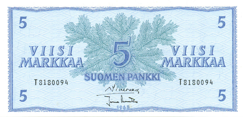 5 Markkaa 1963 T8180094